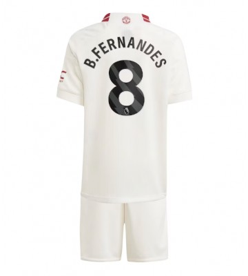 Manchester United Bruno Fernandes #8 Tredje Kläder Barn 2023-24 Kortärmad (+ Korta byxor)